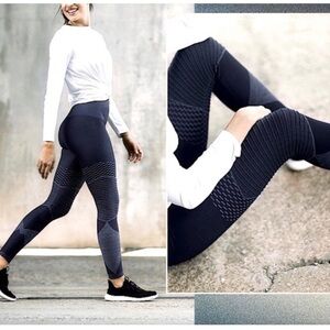 Spanx Look at Me Now Blue Seamless Moto Legging | Small